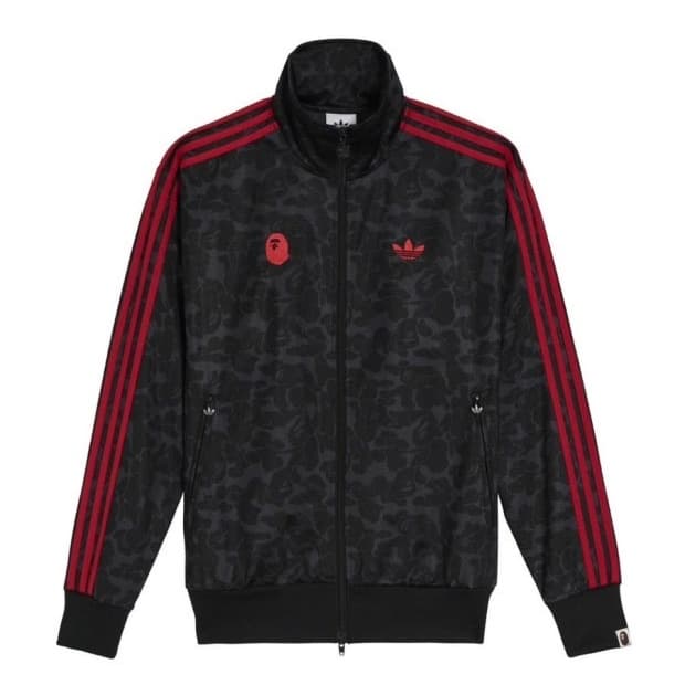 아디다스 x 베이프 올오버 프린트 트랙 탑 블랙-KR 사이즈