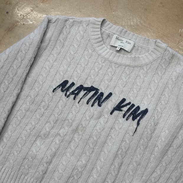 S 마뗑킴 여성용 캐시미어 케이블 니트