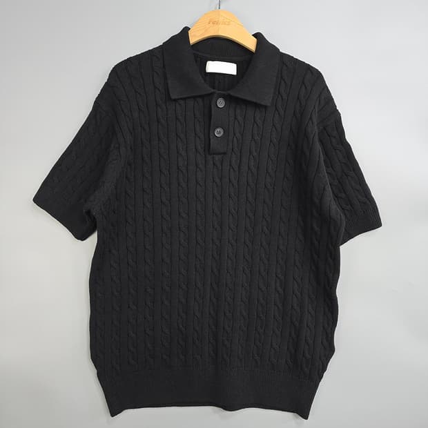 미나브 소프트코튼 케이블 카라 니트