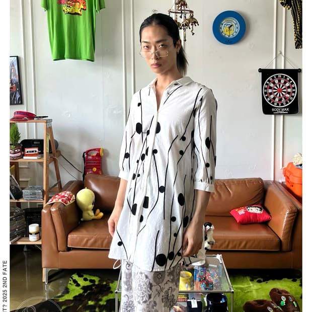 Jpn Vintage Stitch Pattern Long Shirt JK