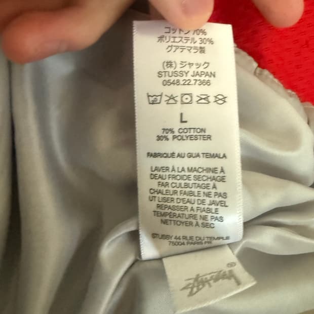 스투시 쓰리지퍼 그레이 경량패딩