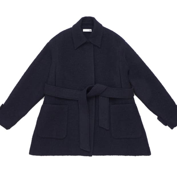 oef 오이에프 더블 포켓 하프 코트