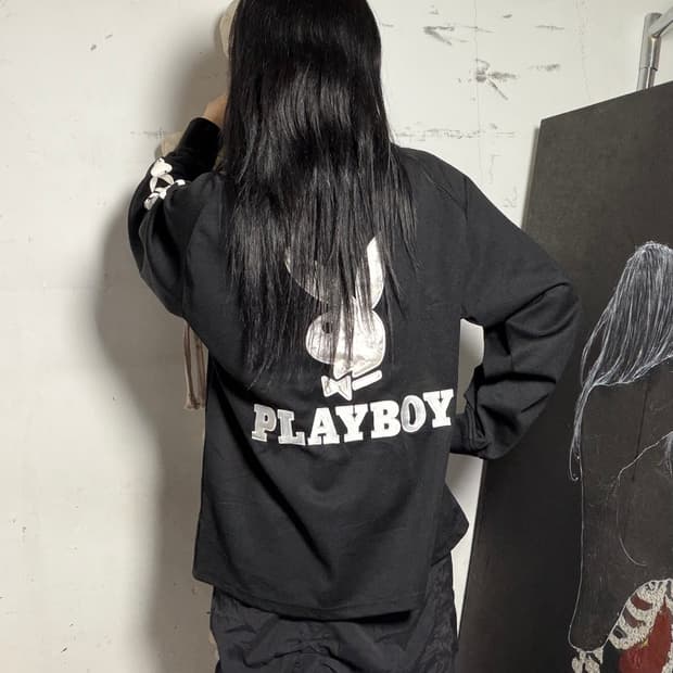 JPN 플레이보이 빅로고 오버핏 져지