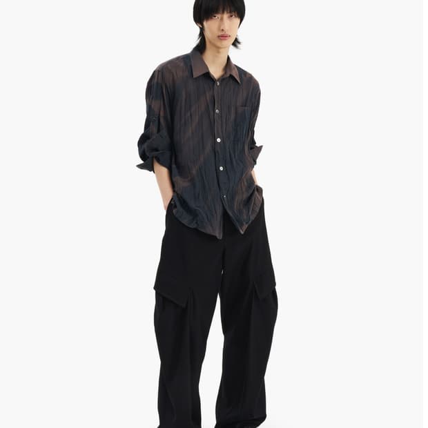 지용킴 선블리치 셔츠 네이비 25SS [L]