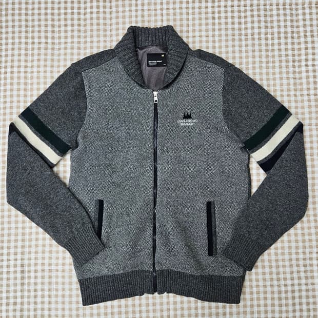 장미쉘바스키아 방풍 니트 가디건 남자100