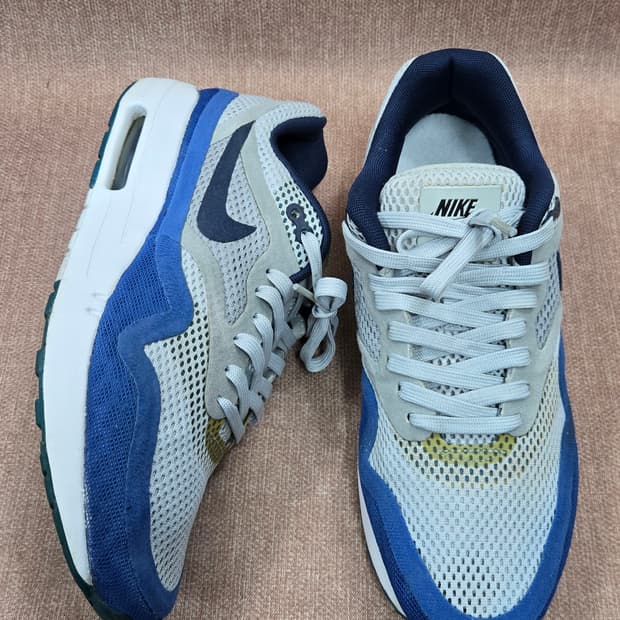 나이키 255mm- 에어맥스 1 브리드 퓨어 플래티넘/미드나잇 네이비  