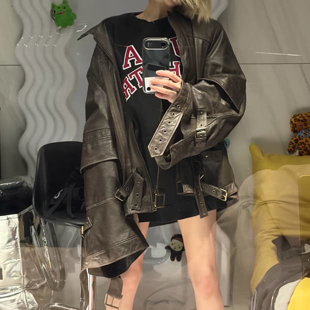 이탈리아산 리얼양가죽 자켓