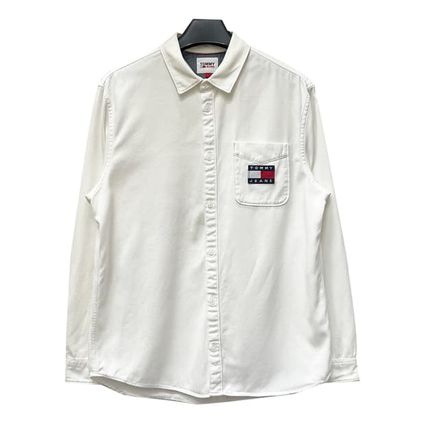 타미진스 브러시트 옥스포드 뱃지 셔츠 L