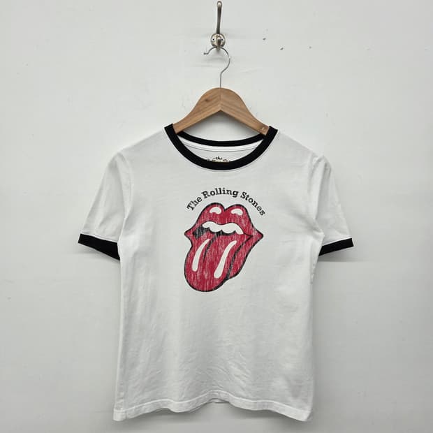 더 롤링 스톤즈 링거 티셔츠 화이트 여s
