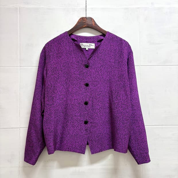 Dior 디올 실크 레오파드 블라우스 