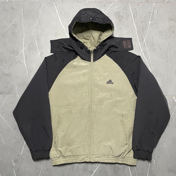 90s 아디다스 올드스쿨 점퍼 바람막이 누빔 패딩 트랙자켓 105