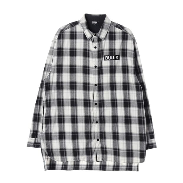 NBA 시카고 불스 모노톤 체크 셔츠 L