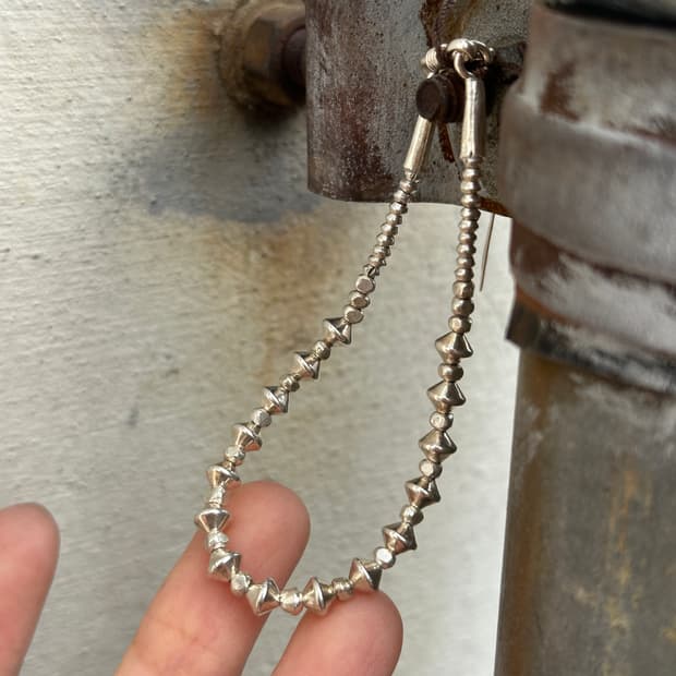 Bicone Saucer Bead Chain Karen Silver Br