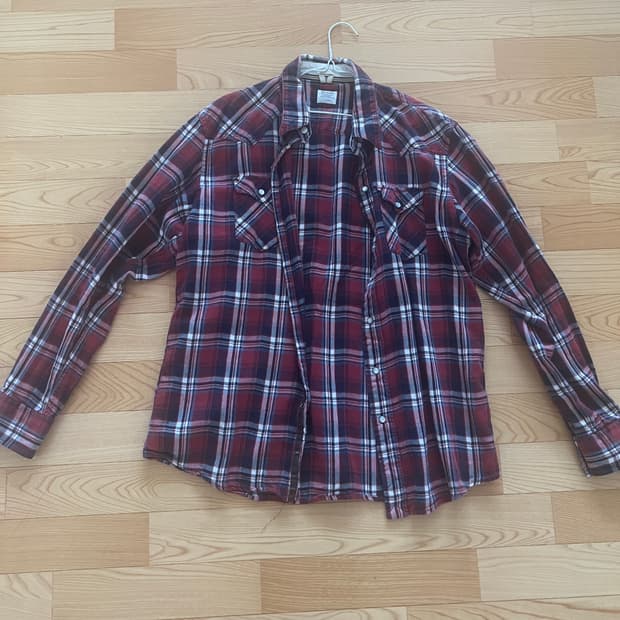 백넘버 웨스턴 체크 셔츠