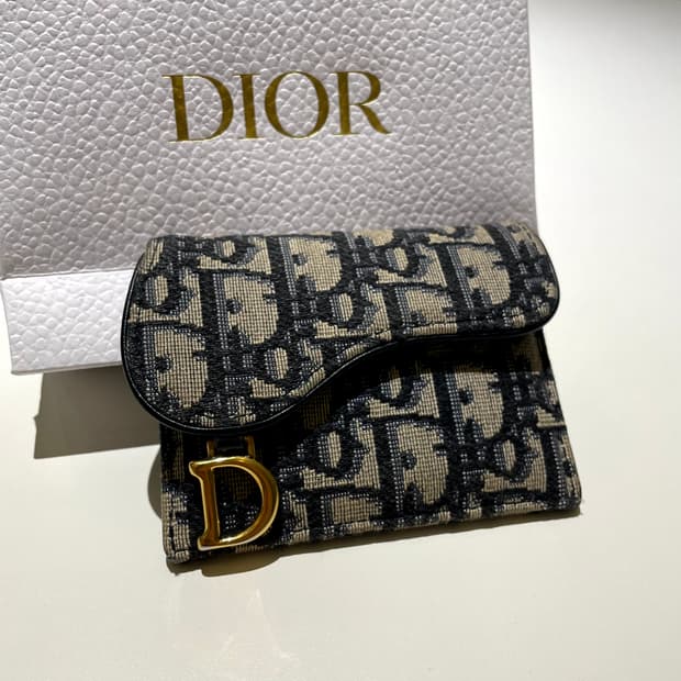 <S급/정품> 디올 오블리크 새들 카드지갑