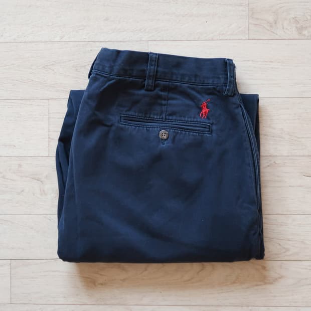 빈티지 폴로 랄프로렌 투 턱 치노 팬츠