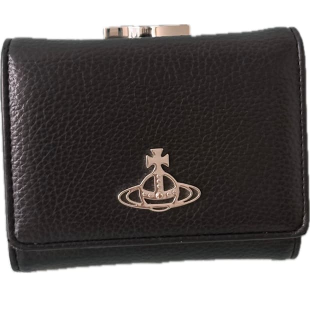 비비안 웨스트우드 스몰 프레임 지갑 블랙