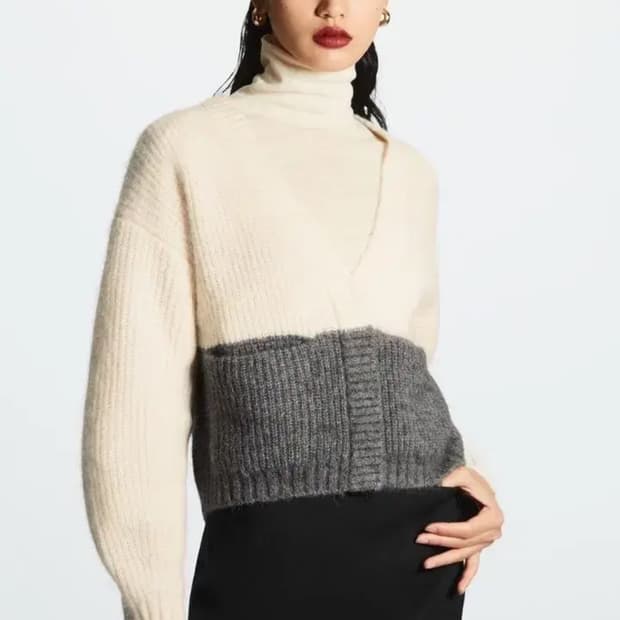 cos 코스 컬러블록 가디건