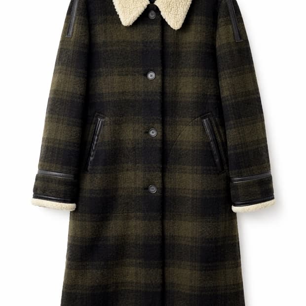 MM6 메종마르지엘라 정품 체크 롱코트 42