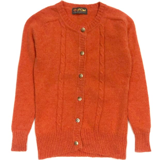 Vintage 오렌지 울 가디건