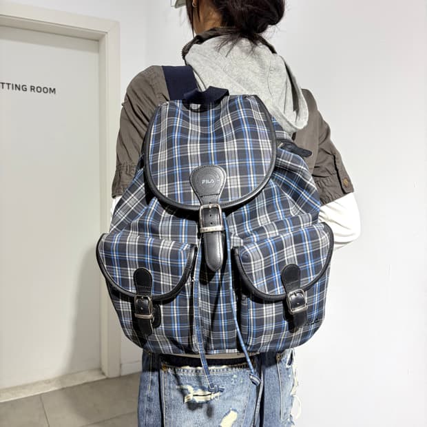 FILA  휠라 체크 모리룩 복조리 백팩 가방