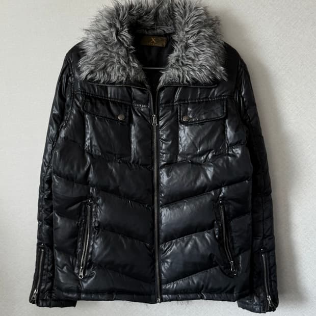 Xfrm faux fur collar two-way down jacket