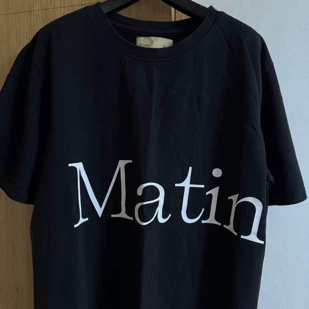 마뗑킴 빅로고 반소매 티셔츠 반팔 블랙