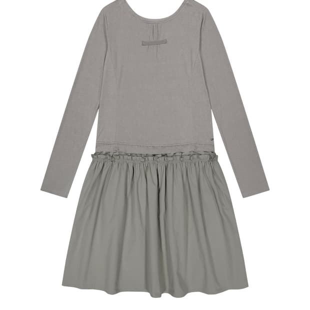 코이세이오 투웨이 셔링 원피스 라이트카키