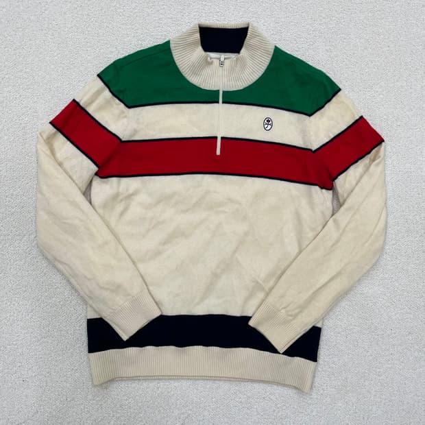 100 까스텔바작 반집업 방풍 니트 0303M