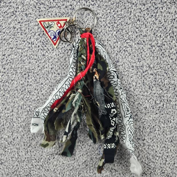 핸드메이드 커스텀 패치 반다나 카라비너 키링 / 10677