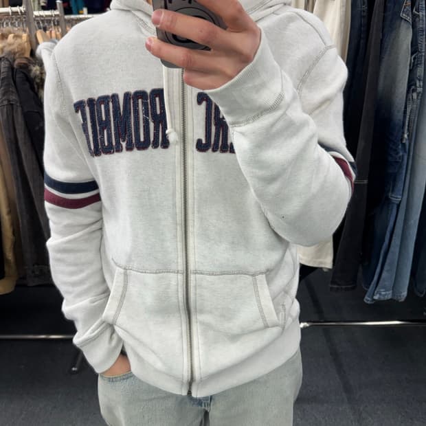 M)아베크롬비 빈티지 패치 후드집업