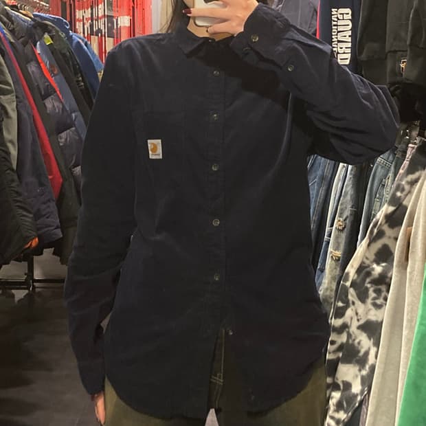 [IM] 칼하트 코듀로이 긴팔셔츠 네이비