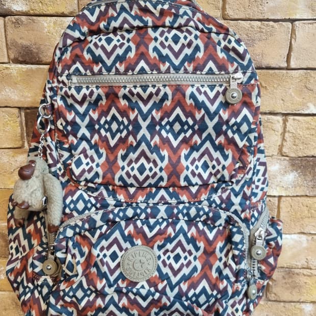 키플링 패턴 백팩