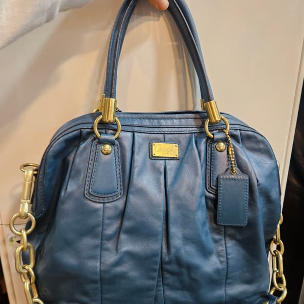  [정품] 코치 매디슨 래더 매기 숄더백 (딥틸 컬러/상태굿)