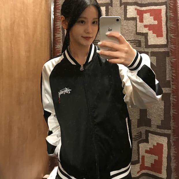 스투시 STUSSY Vampire Rhinestone Sukajan