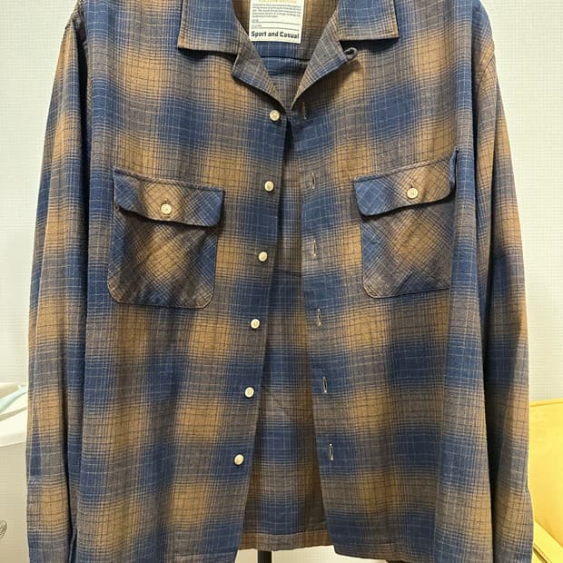 헤리티지플로스 플란넬 셔츠 브라운