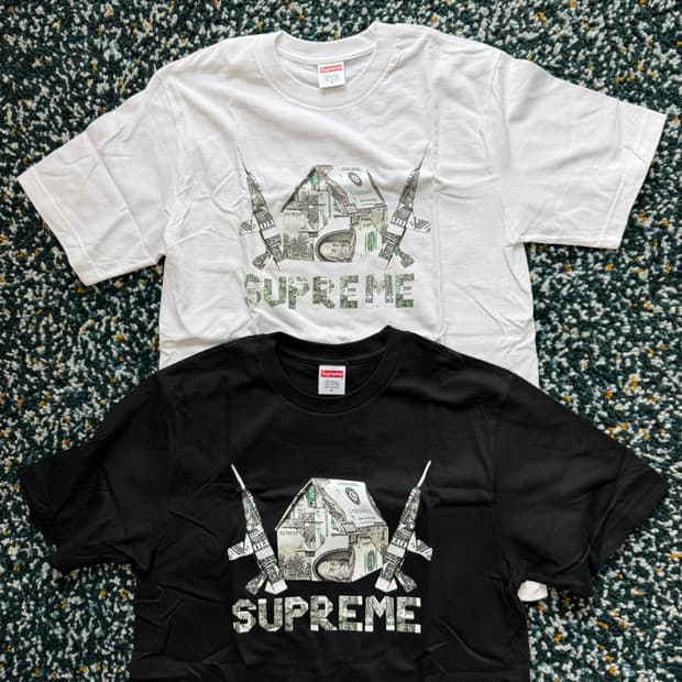 슈프림 로고 오리가미 반팔 티셔츠 2컬러