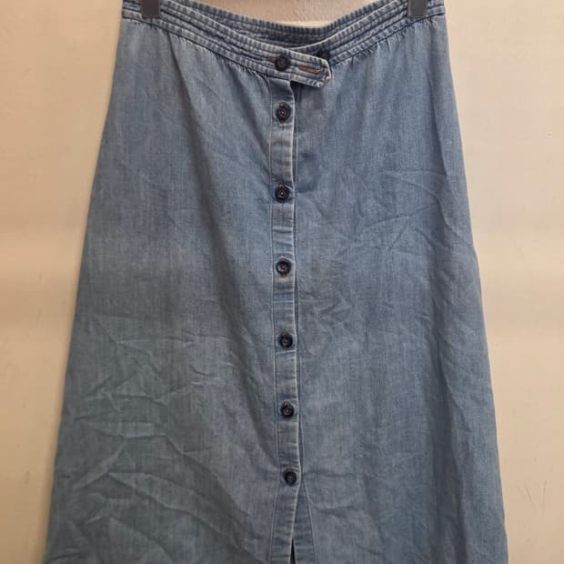 (36)A.P.C. 아페쎄 라이트 데님 버튼 롱스커트 36