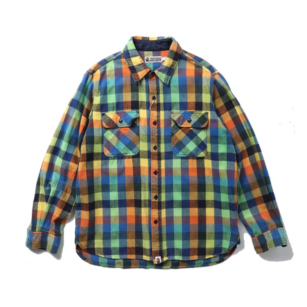 베이프 A BATHING APE Plaid Flannel Shirt