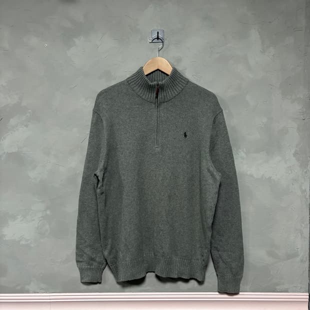 폴로 랄프로렌 신형 니트 반집업 그레이 회색