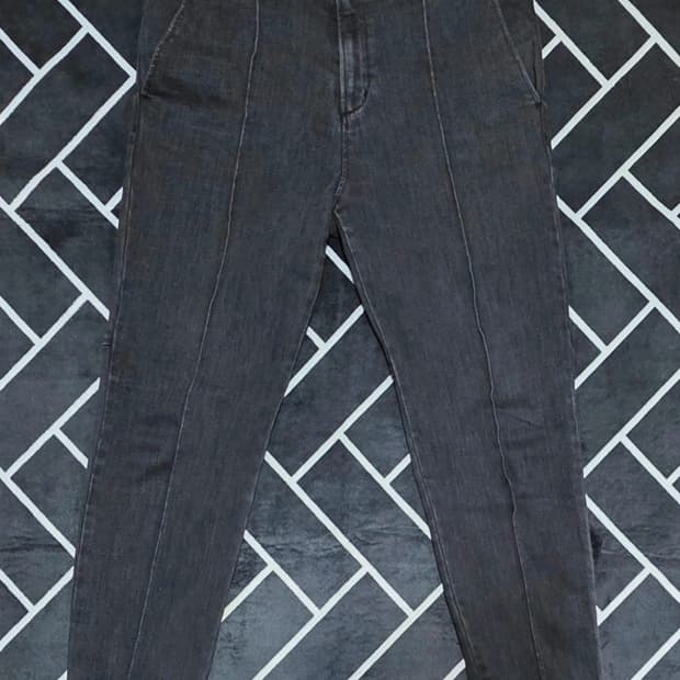 시스템옴므 블랙 데님 조거팬츠