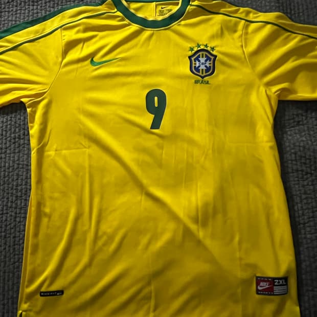 나이키 정품 레트로 브라질 축구 유니폼 9번 2XL