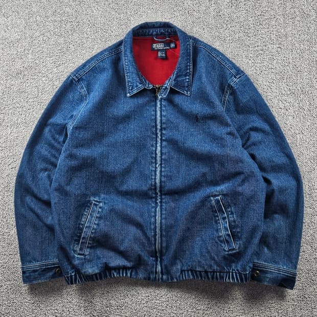 폴로랄프로렌 데님 레드라이닝 블루종 자켓 ( 2XL ) / 10806
