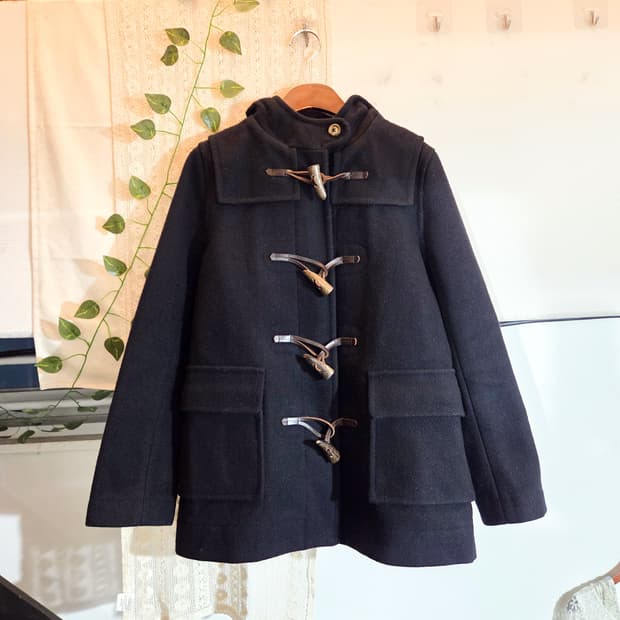 블랙 울 떡볶이 코트