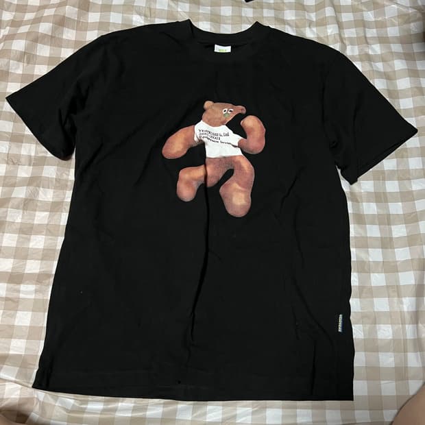 예스아이씨 반팔 블랙 L 반팔티 무신사 프린팅 검정