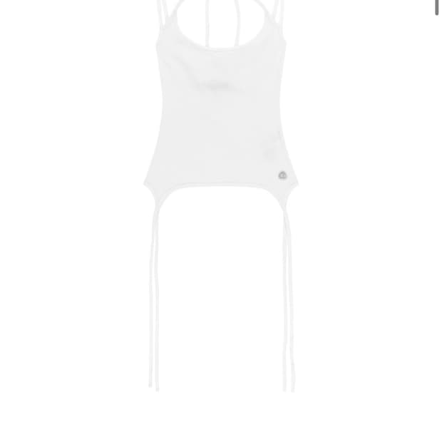 [구해요!] 코이세이오 홀터넥 슬리브리스 화이트 차콜 할터 나시 스트랩