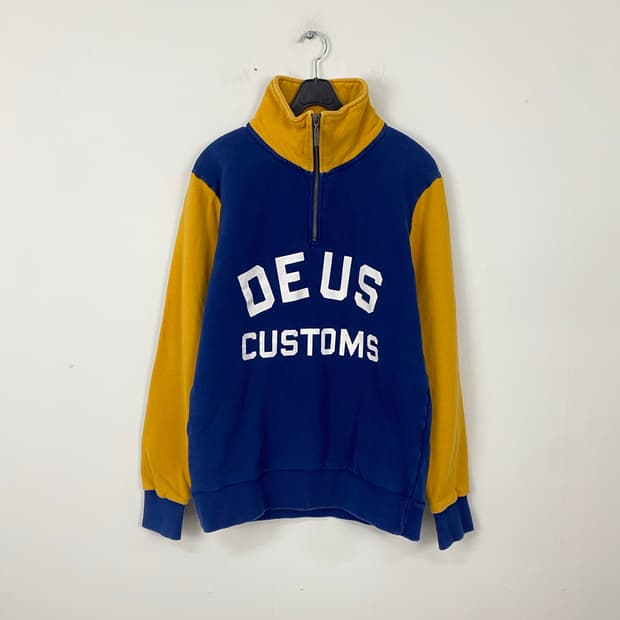 데우스 DEUS 하프집업 스웻셔츠 M <583>