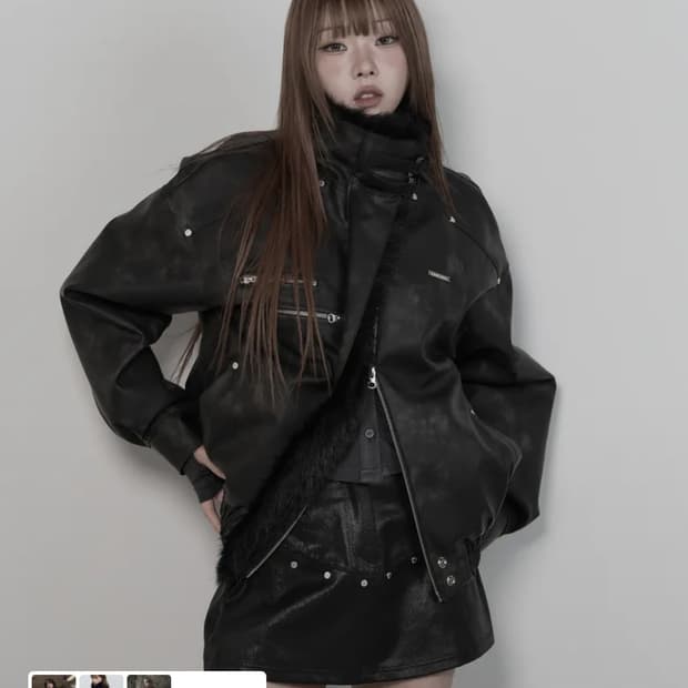 에트오소메 무스탕 블랙 새상품