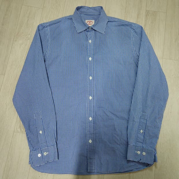 브룩스브라더스 블루 체크 셔츠 소라 클래식 M