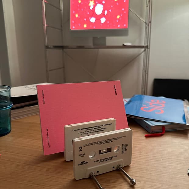 Vintage Cassette Book Object (White)